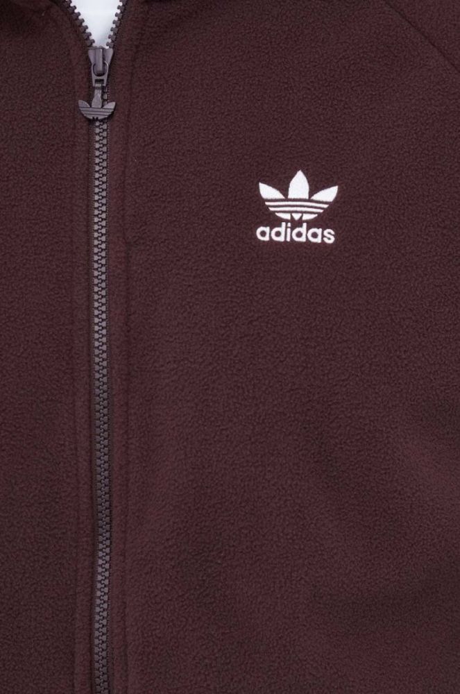 Кофта adidas Originals чоловіча колір коричневий однотонна фото 6