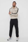 Кофта adidas Originals чоловіча колір бежевий з капюшоном з аплікацією (3335051)