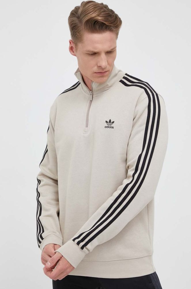 Кофта adidas Originals чоловіча колір бежевий з аплікацією (3305855)