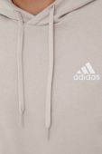Кофта adidas чоловіча колір бежевий з капюшоном однотонна (3321806)