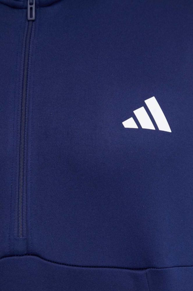 Тренувальна кофта adidas Performance однотонна колір блакитний фото 5