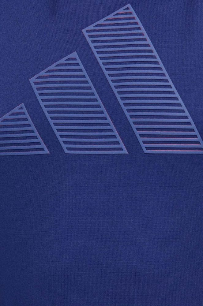 Тренувальна кофта adidas Performance колір синій з капюшоном з принтом фото 5