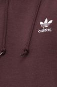Кофта adidas Originals чоловіча колір коричневий з капюшоном з аплікацією