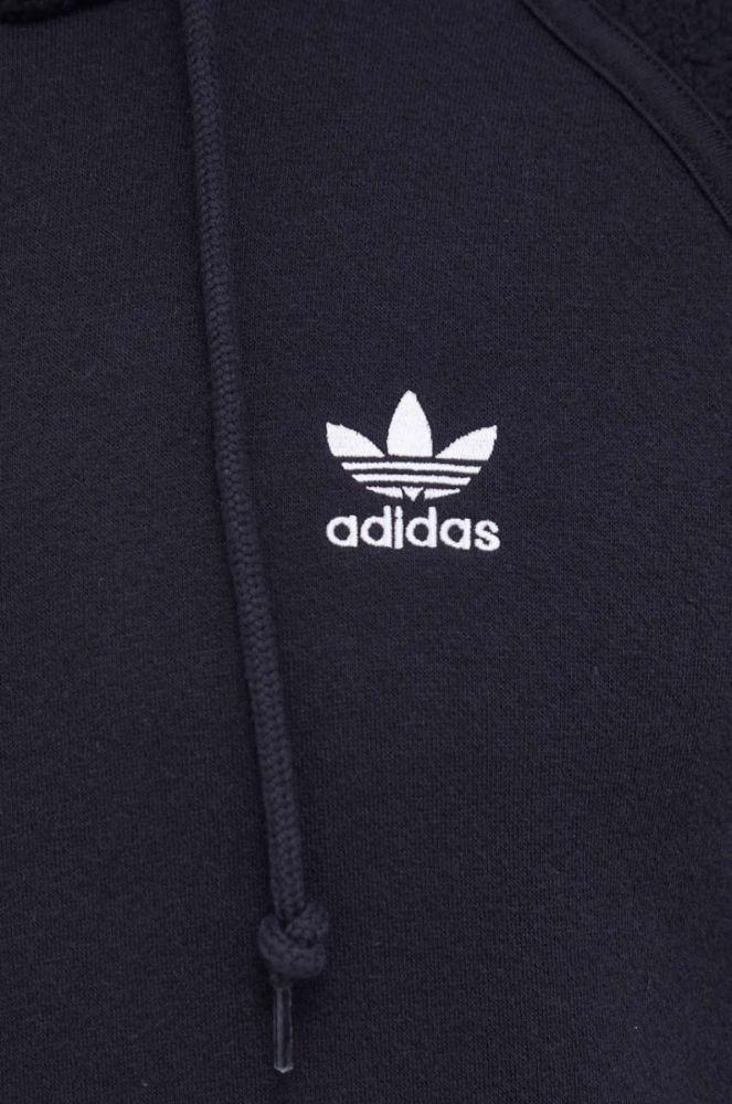 Кофта adidas Originals чоловіча колір чорний з капюшоном з аплікацією (3506590) фото 5
