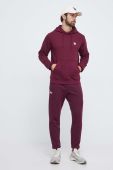 Кофта adidas Originals чоловіча колір бордовий з капюшоном однотонна