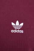 Кофта adidas Originals чоловіча колір бордовий з капюшоном однотонна