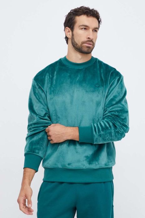 Кофта adidas Originals чоловіча колір зелений однотонна (3624861)