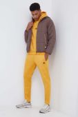 Кофта adidas чоловіча колір жовтий з капюшоном візерунок