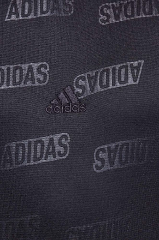 Кофта adidas чоловіча колір чорний з капюшоном візерунок фото 5