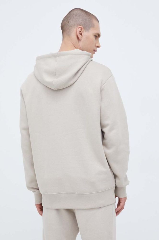 Кофта adidas чоловіча колір бежевий з капюшоном однотонна (3492375) фото 3