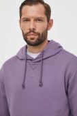 Кофта adidas чоловіча колір фіолетовий з капюшоном однотонна (3609244)
