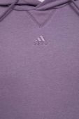 Кофта adidas чоловіча колір фіолетовий з капюшоном однотонна (3609244)