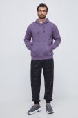 Кофта adidas чоловіча колір фіолетовий з капюшоном однотонна (3678439)