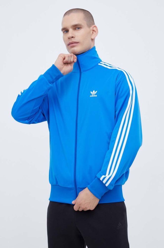 Кофта adidas Originals чоловіча  з аплікацією колір блакитний