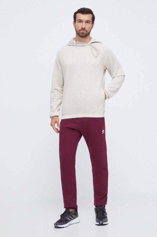 Кофта adidas Originals чоловіча колір бежевий з капюшоном однотонна (3617302) фото 2
