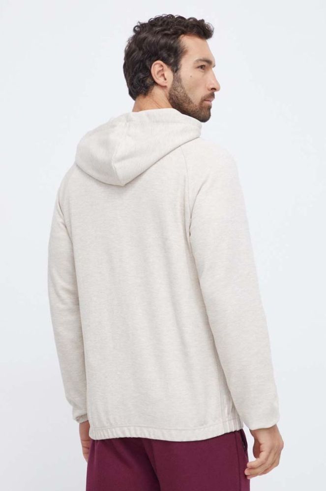 Кофта adidas Originals чоловіча колір бежевий з капюшоном однотонна (3617302) фото 3