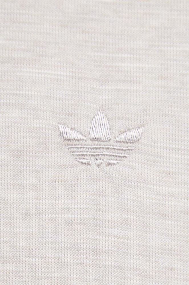 Кофта adidas Originals чоловіча колір бежевий з капюшоном однотонна (3617302) фото 5