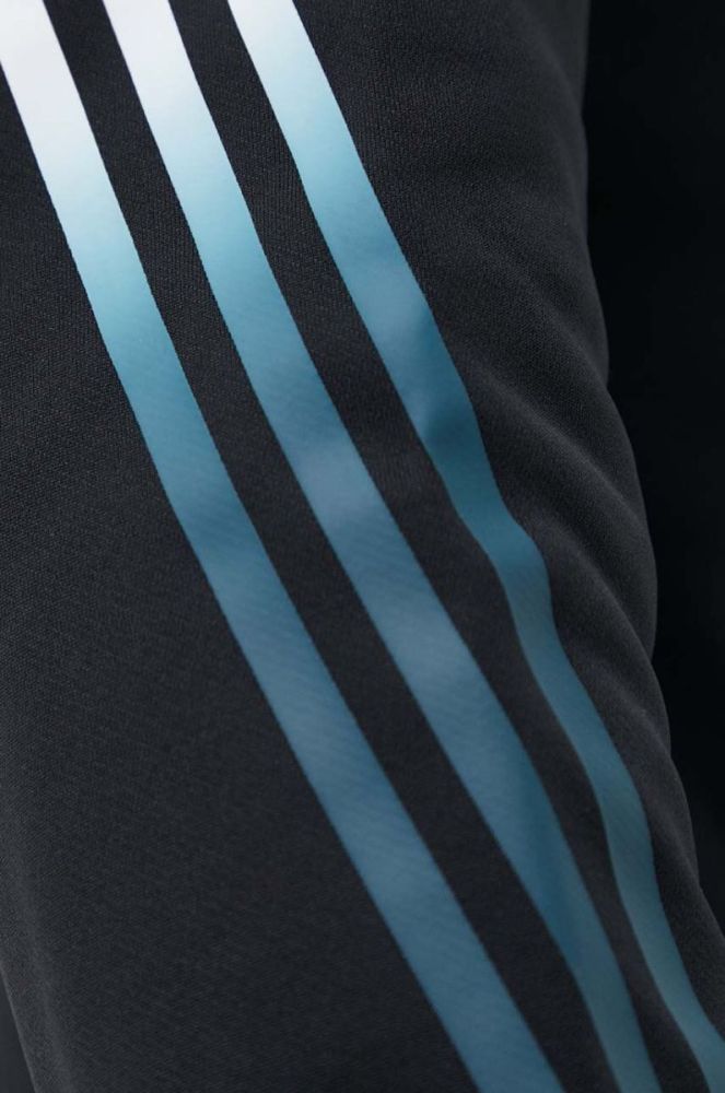 Тренувальна кофта adidas Performance Train Icons колір чорний з капюшоном з принтом фото 6