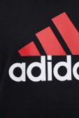 Бавовняна кофта adidas чоловіча колір чорний з принтом (3327571)