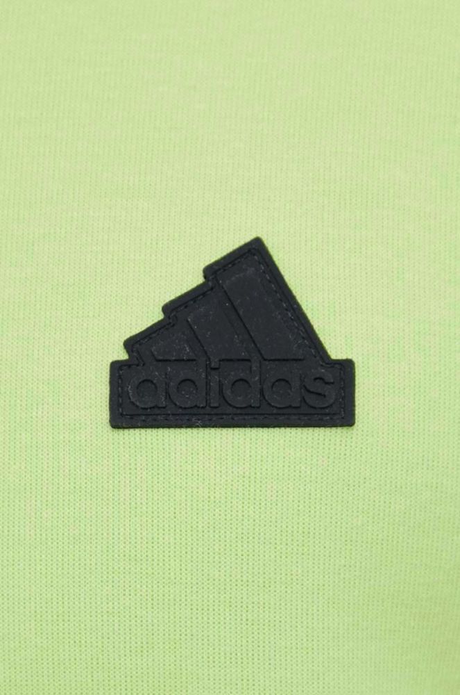 Кофта adidas чоловіча колір зелений з капюшоном з принтом (3309842) фото 5
