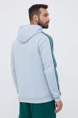 Кофта adidas чоловіча з капюшоном з аплікацією колір блакитний