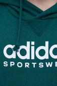 Кофта adidas чоловіча колір зелений з капюшоном з аплікацією (3500011)