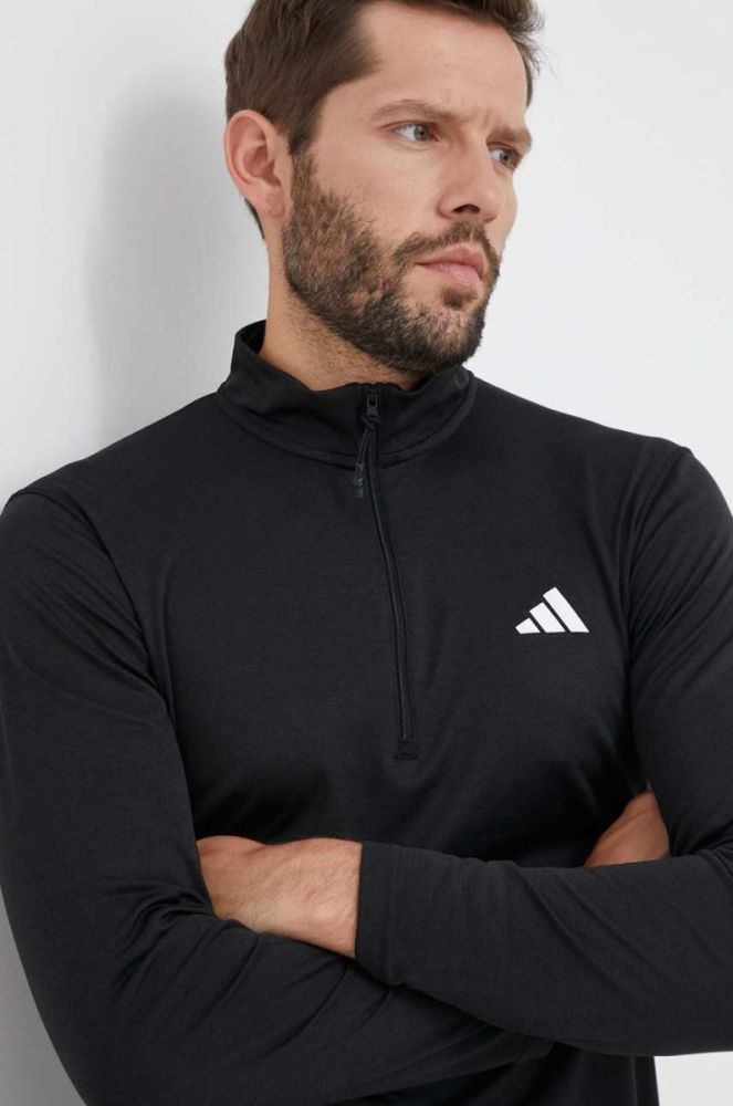 Тренувальна кофта adidas Performance Training Essentials колір чорний з принтом фото 4