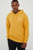 Кофта adidas TERREX Logo колір жовтий з капюшоном однотонна