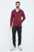 Тренувальна кофта adidas Performance Base колір бордовий з капюшоном однотонна