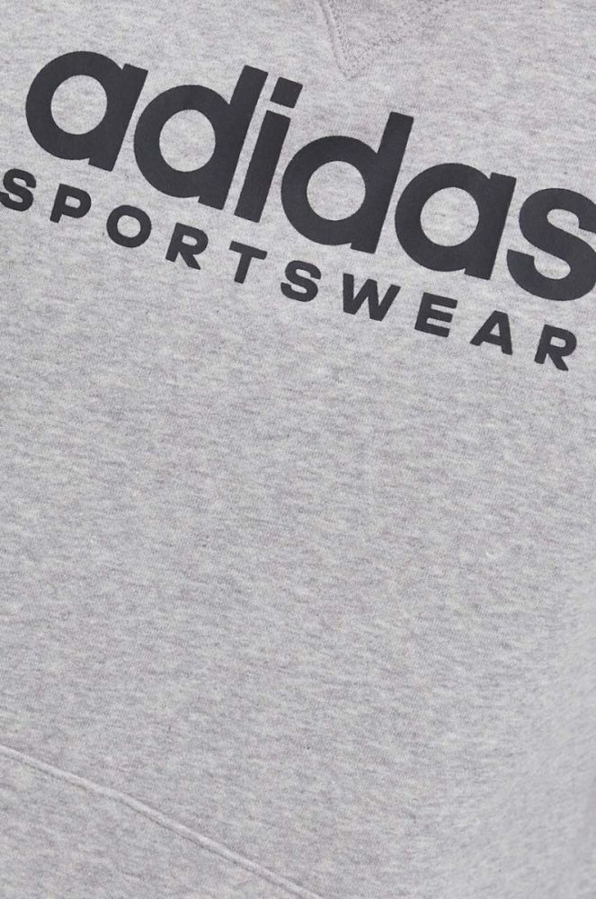 Кофта adidas чоловіча колір сірий з капюшоном з принтом (3302723) фото 6