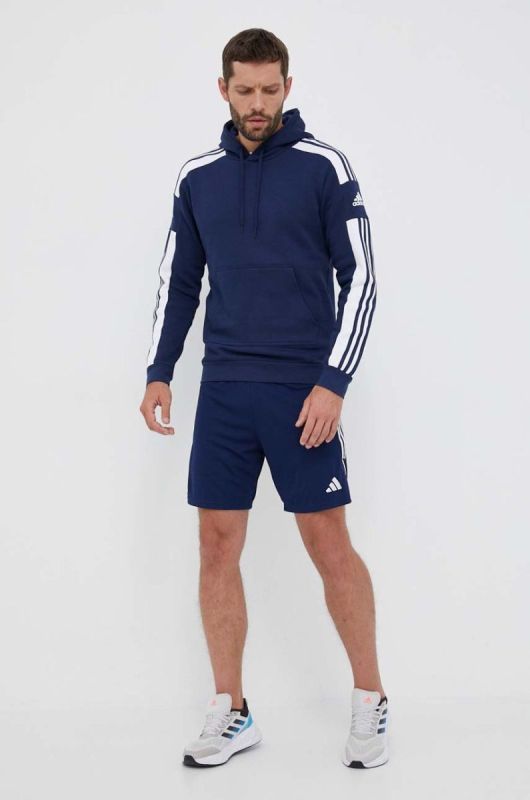 Кофта adidas Performance Squadra 21 колір синій з капюшоном з аплікацією фото 2