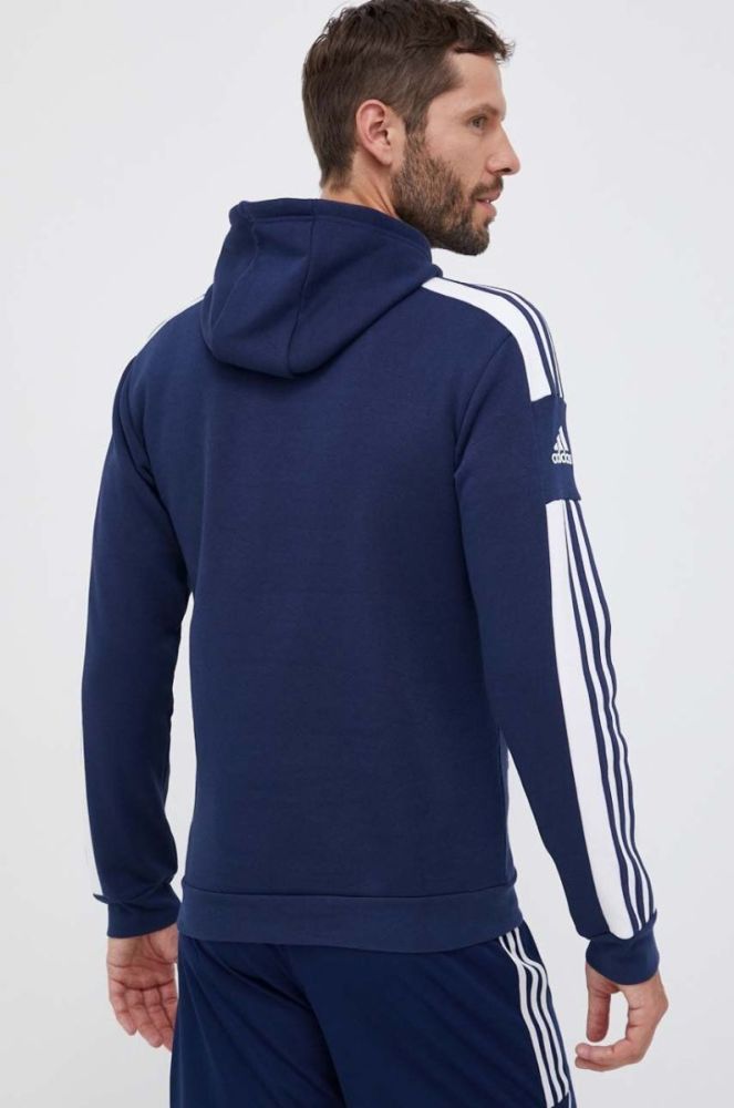 Кофта adidas Performance Squadra 21 колір синій з капюшоном з аплікацією фото 3