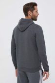 Кофта adidas чоловіча колір сірий з капюшоном однотонна