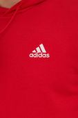 Кофта adidas чоловіча колір червоний з капюшоном однотонна