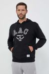 Бавовняна кофта adidas Originals чоловіча колір чорний з капюшоном з аплікацією Бавовняна кофта adidas Originals чоловіча колір чорний з капюшоном з аплікацією