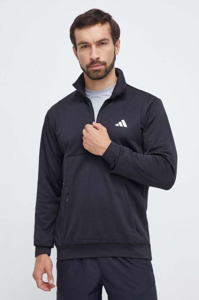 Тренувальна кофта adidas Performance колір чорний однотонна (3632602) фото 2