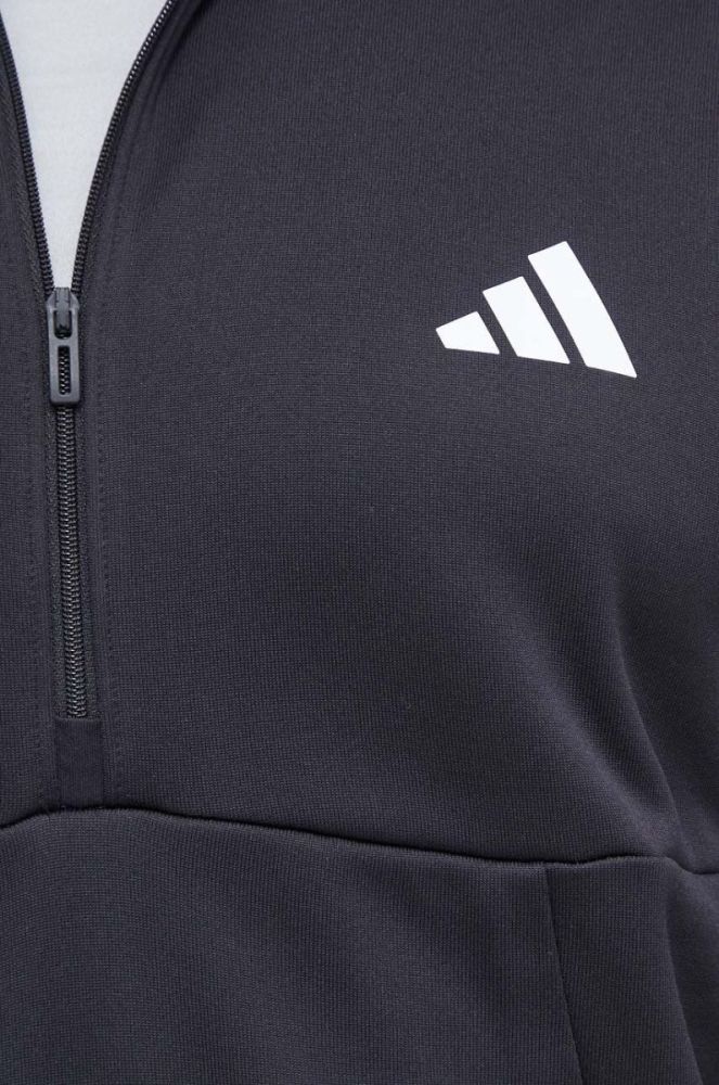 Тренувальна кофта adidas Performance колір чорний однотонна (3632602) фото 5