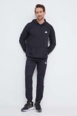 Тренувальна кофта adidas Performance колір чорний з капюшоном однотонна (3647826)