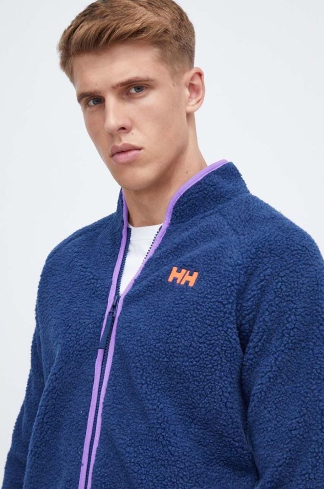 Кофта Helly Hansen чоловіча  однотонна колір блакитний фото 4