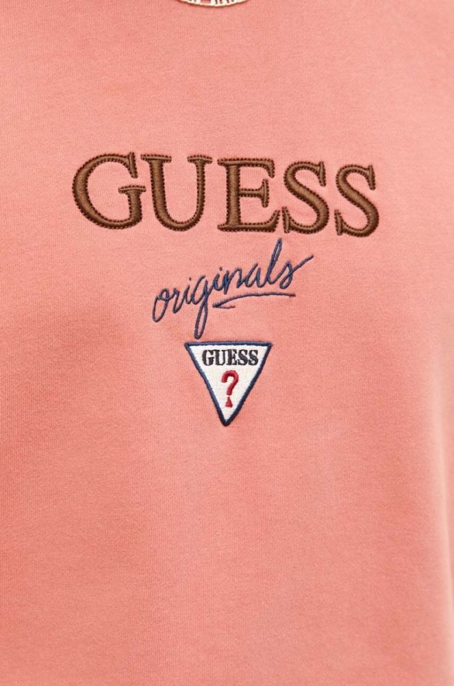 Кофта Guess Originals чоловіча колір помаранчевий з аплікацією фото 10