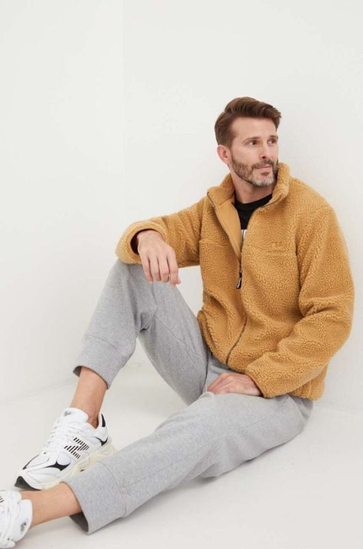 Куртка Fila чоловіча колір бежевий перехідна фото 2