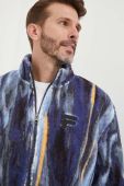 Флісова кофта Fila візерунок колір блакитний