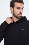 Кофта Fila чоловіча колір чорний з капюшоном однотонна (3470347)