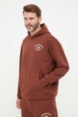 Кофта Fila чоловіча колір коричневий з капюшоном однотонна (3470351)