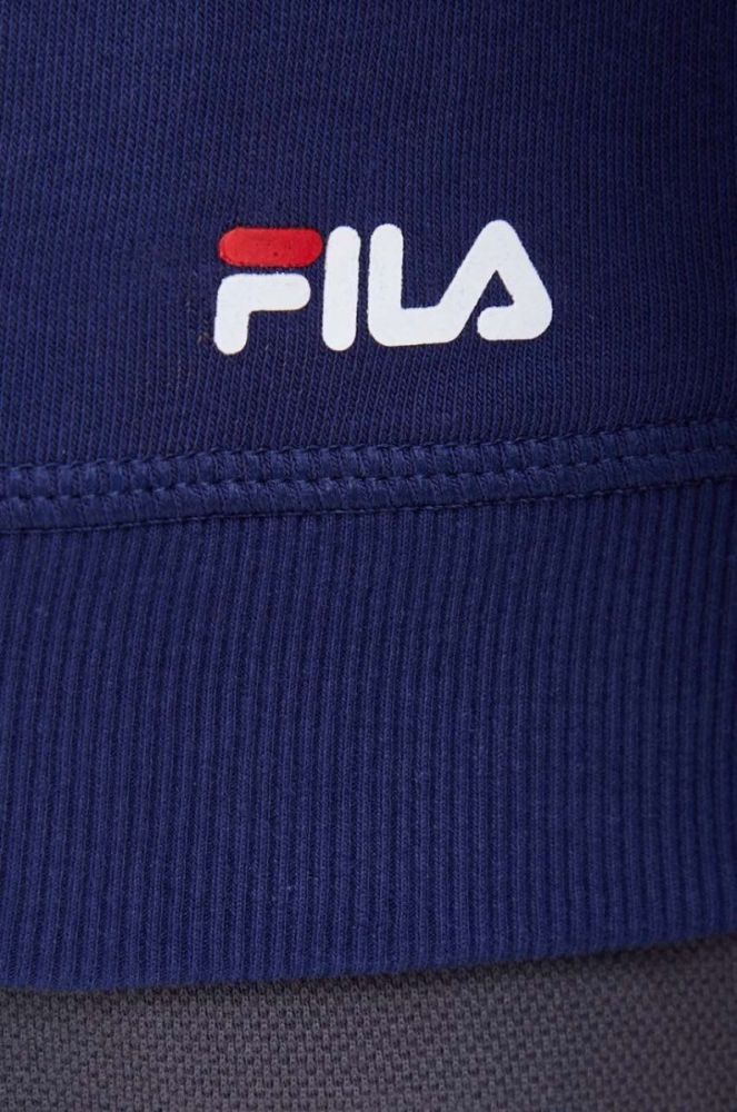 Кофта Fila чоловіча колір синій з капюшоном з принтом фото 5