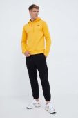 Бавовняна кофта The North Face чоловіча колір жовтий з капюшоном однотонна