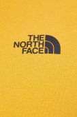 Бавовняна кофта The North Face чоловіча колір жовтий з капюшоном однотонна
