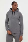 Кофта The North Face чоловіча колір сірий з капюшоном меланж