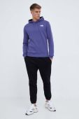 Бавовняна кофта The North Face чоловіча з капюшоном однотонна колір блакитний