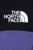 Бавовняна кофта The North Face чоловіча колір фіолетовий з капюшоном візерунок